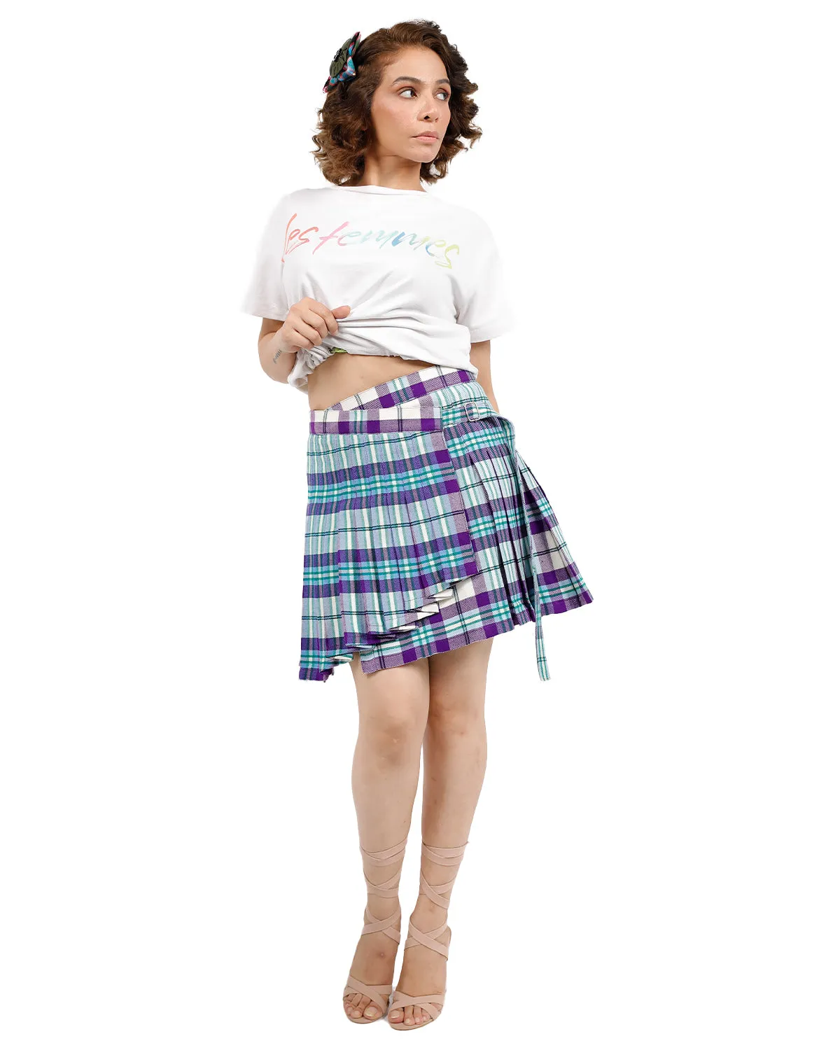 Lassie Wrap Plaid Skirt