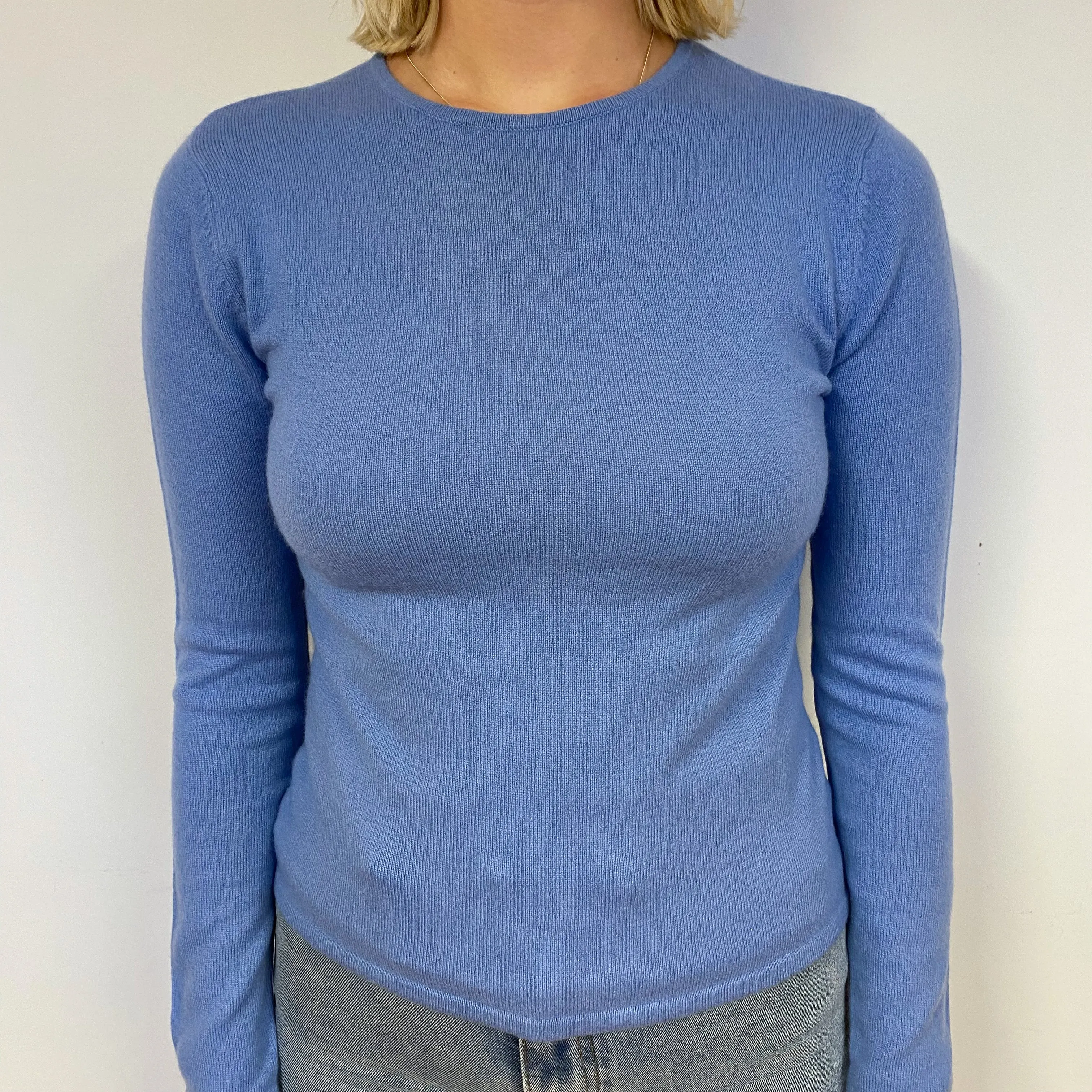 Lavender Cashmere Crew Neck Jumper Small