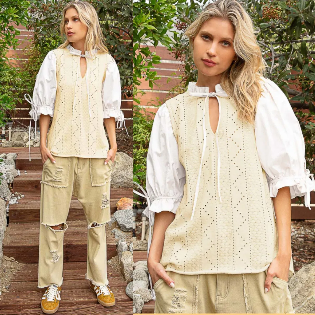 Layered Knit Top