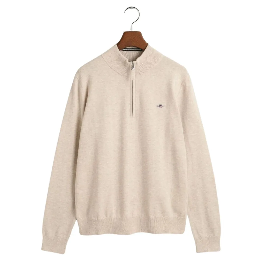 Light Beige Half Zip Jumper