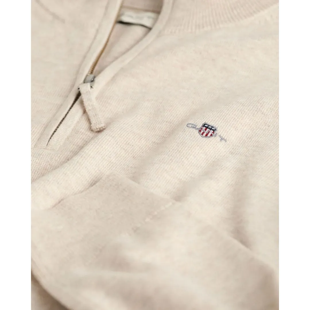 Light Beige Half Zip Jumper