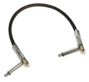 Link Audio AA4 1/4" to 1/4" Pedal Jumper Cable (Chrome Ends) - 6in