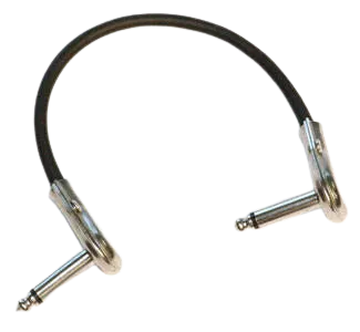 Link Audio AA4 1/4" to 1/4" Pedal Jumper Cable (Chrome Ends) - 6in