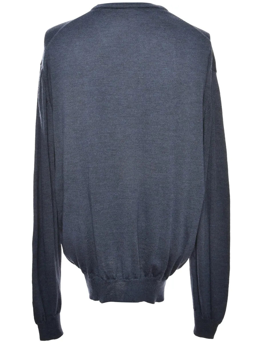 Long Sleeved Navy Jumper - XL