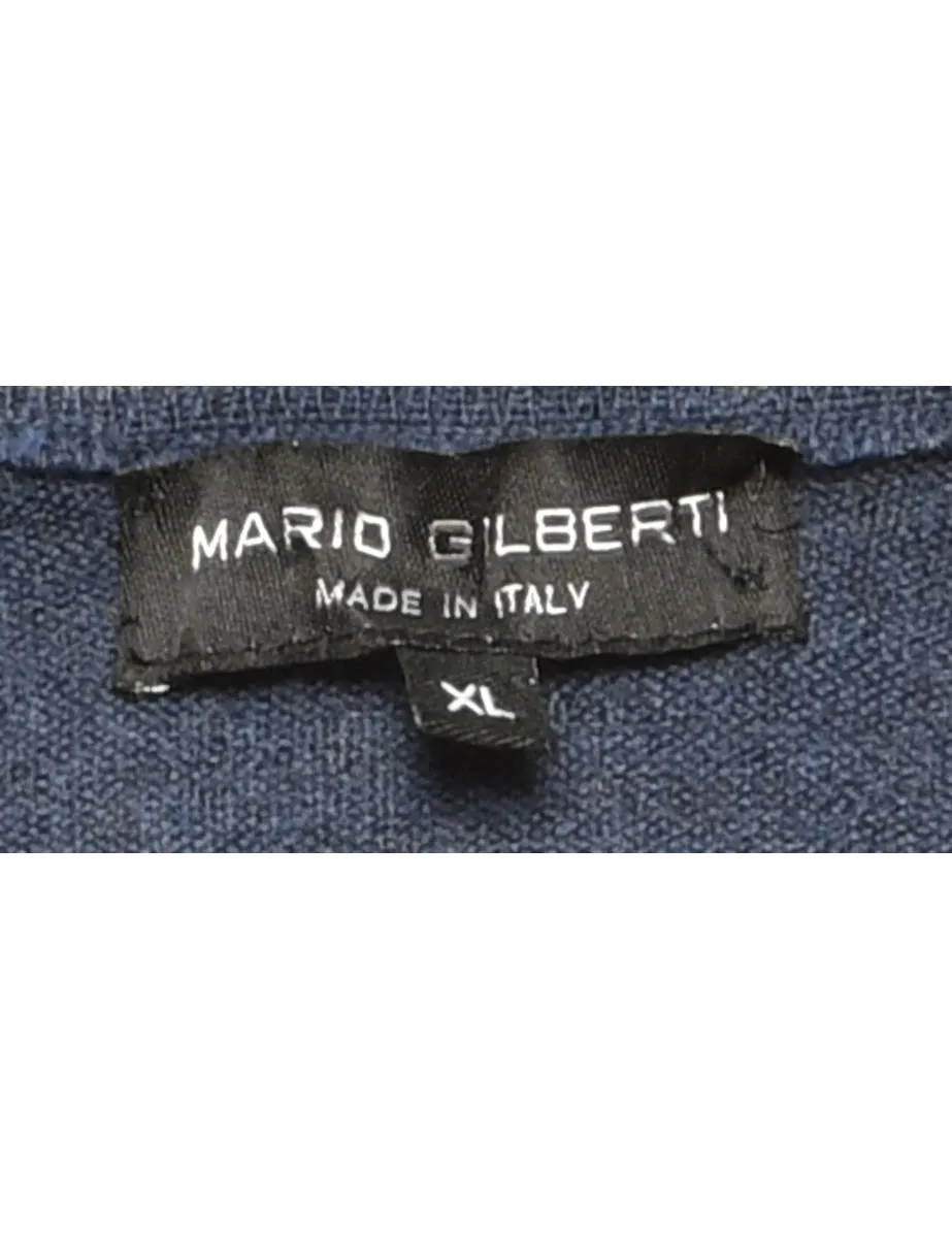 Long Sleeved Navy Jumper - XL