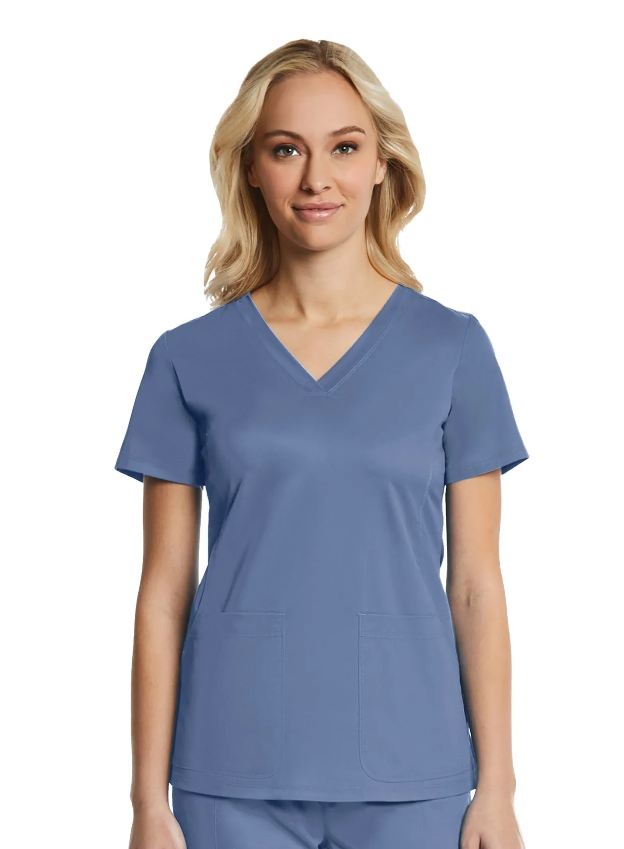 Maevn Sporty & Comfy Multi Pocket V-neck Top