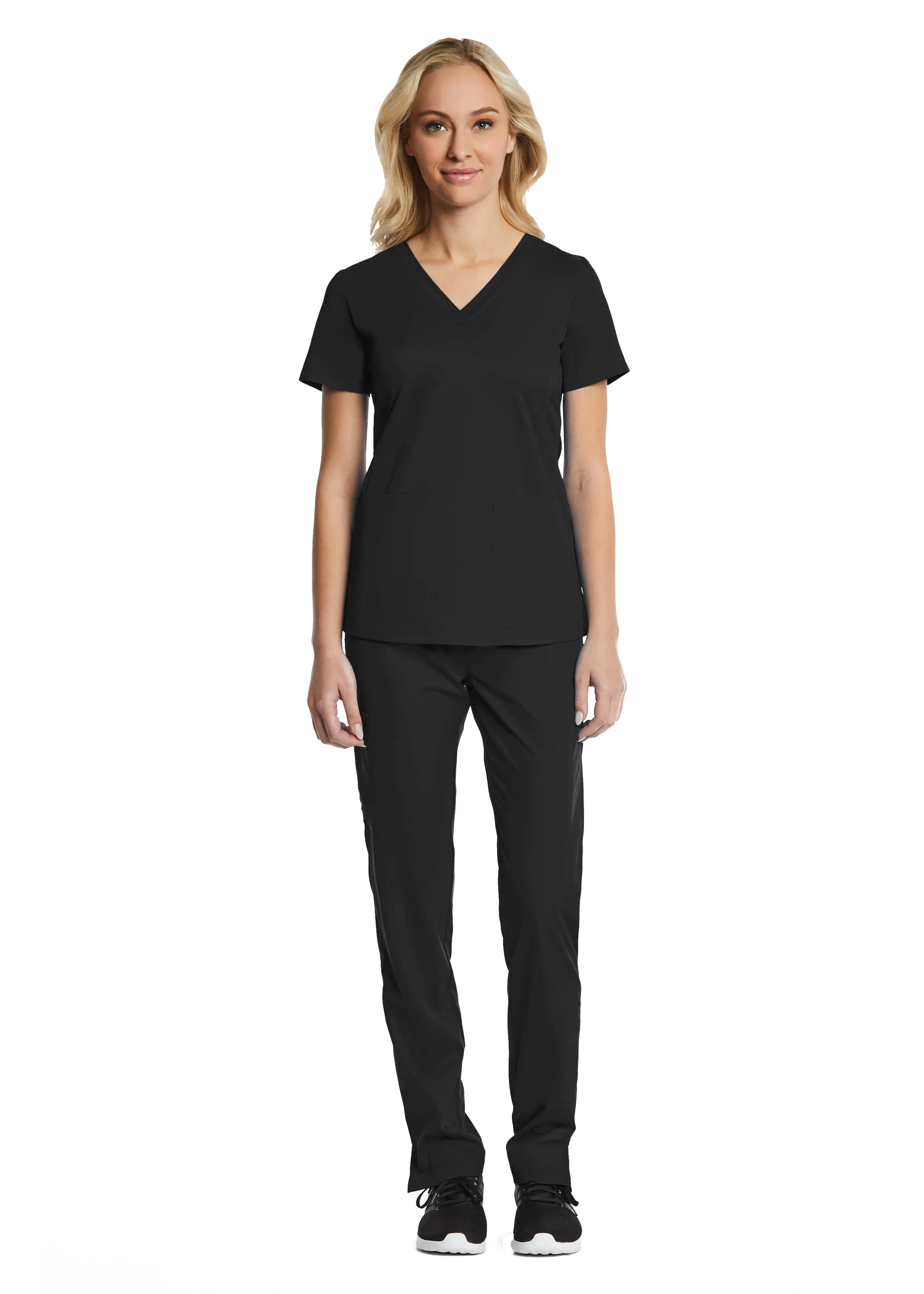 Maevn Sporty & Comfy Multi Pocket V-neck Top