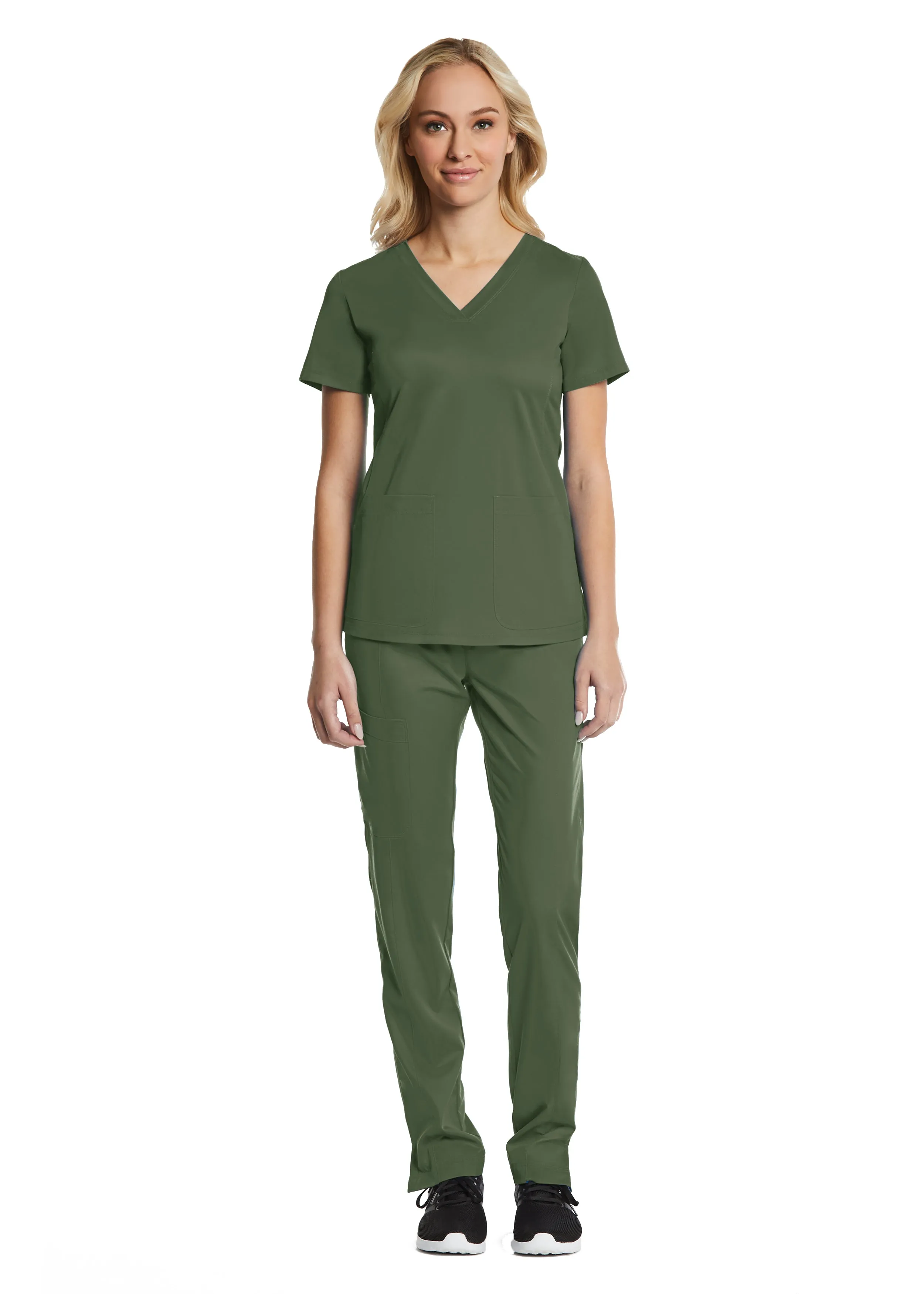 Maevn Sporty & Comfy Multi Pocket V-neck Top