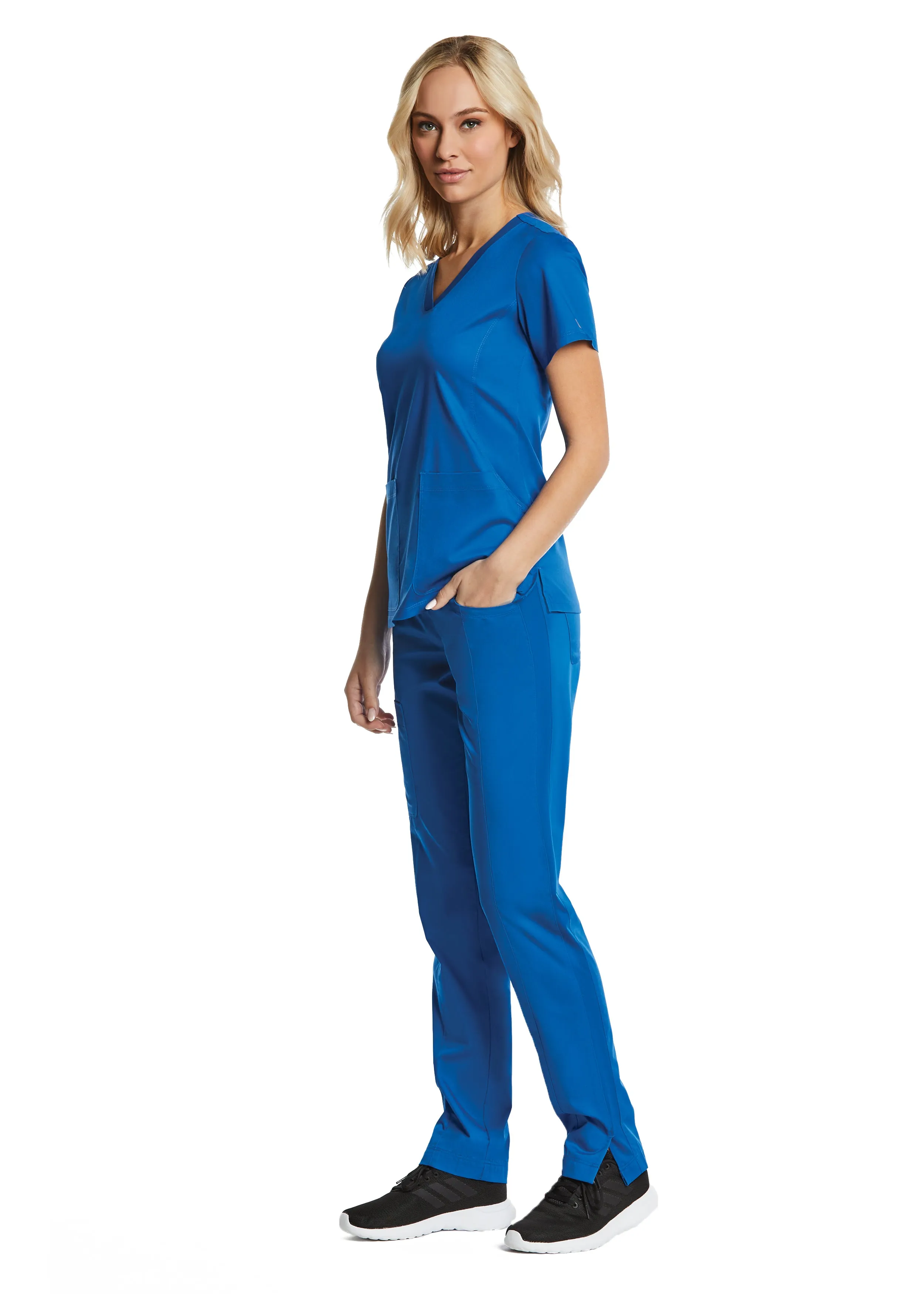 Maevn Sporty & Comfy Multi Pocket V-neck Top