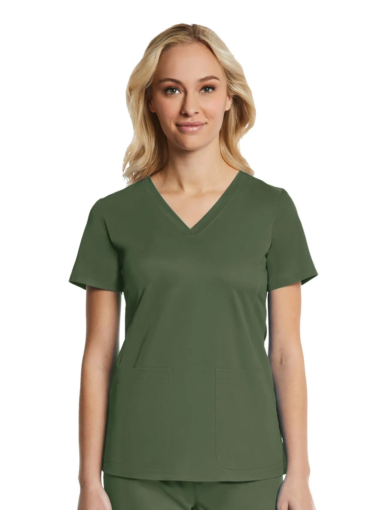 Maevn Sporty & Comfy Multi Pocket V-neck Top