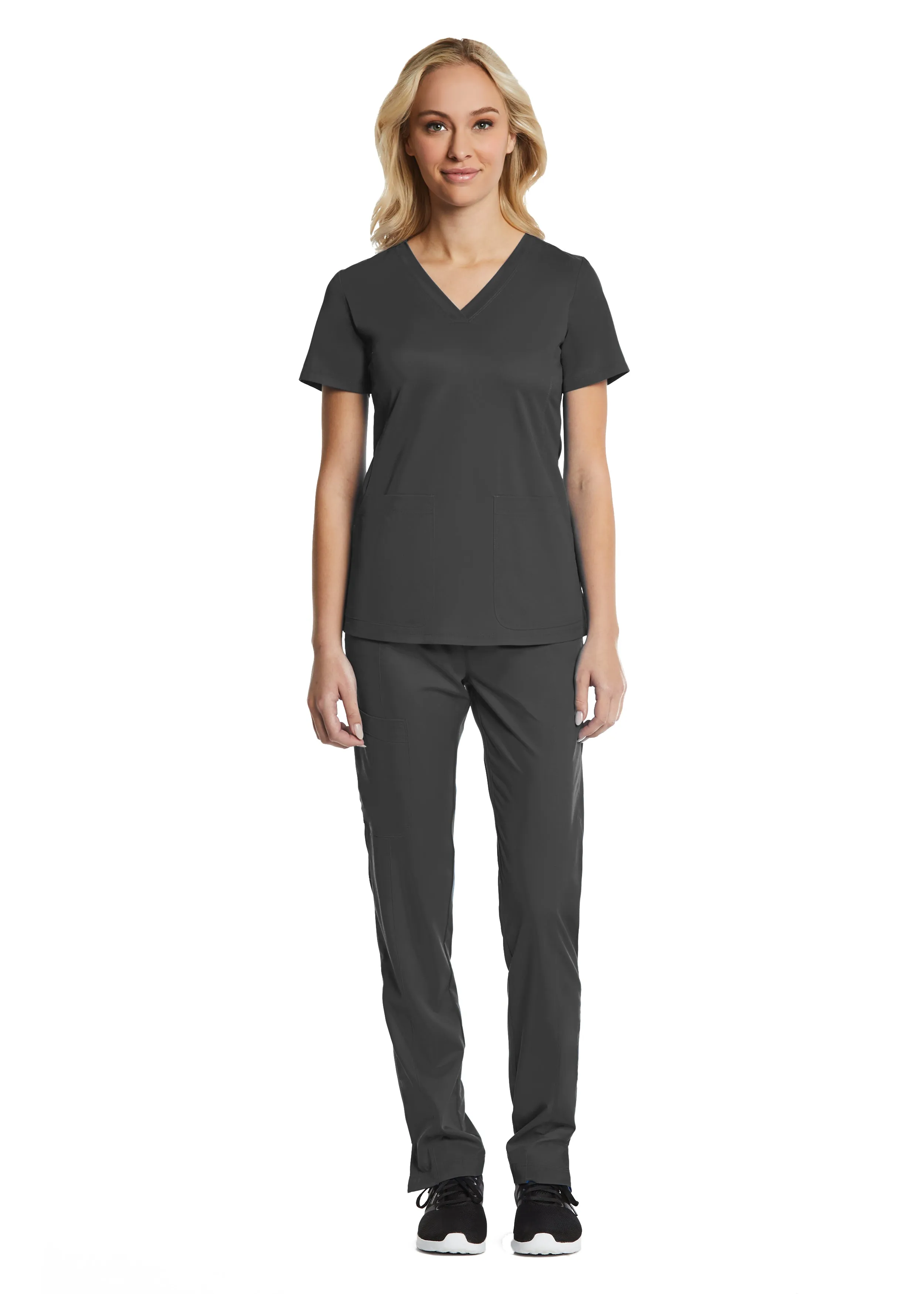 Maevn Sporty & Comfy Multi Pocket V-neck Top