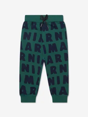 MARNI Boys All Over Logo Print Joggers
