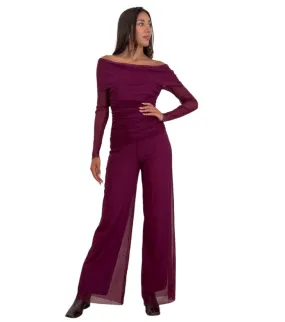 Maxima Off the Shoulder Ruched Bodice Jumpsuit
