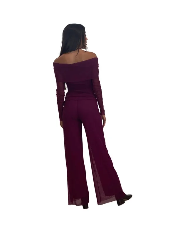 Maxima Off the Shoulder Ruched Bodice Jumpsuit
