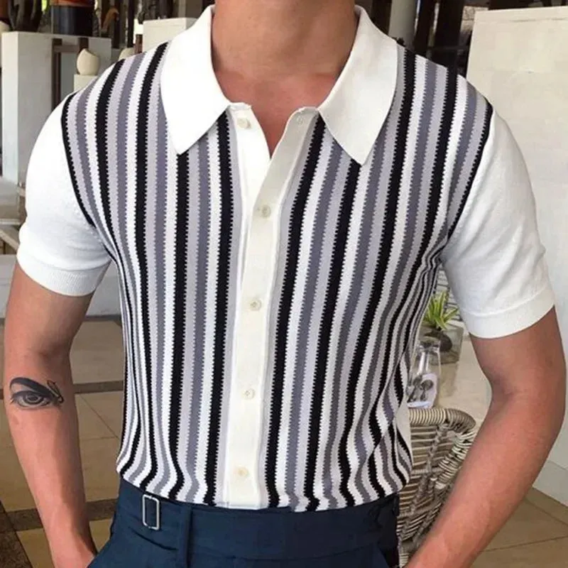 Men Classy stripped polo shirt and stripped button polo shirt