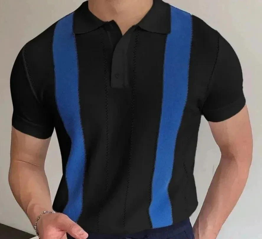 Men Classy stripped polo shirt and stripped button polo shirt