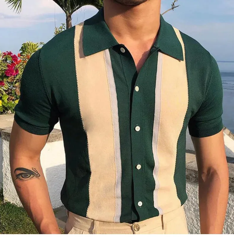 Men Classy stripped polo shirt and stripped button polo shirt