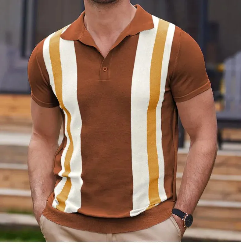 Men Classy stripped polo shirt and stripped button polo shirt