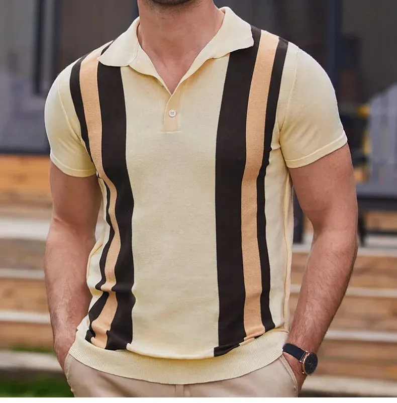Men Classy stripped polo shirt and stripped button polo shirt
