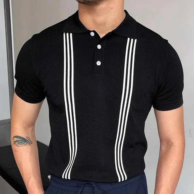 Men Classy stripped polo shirt and stripped button polo shirt