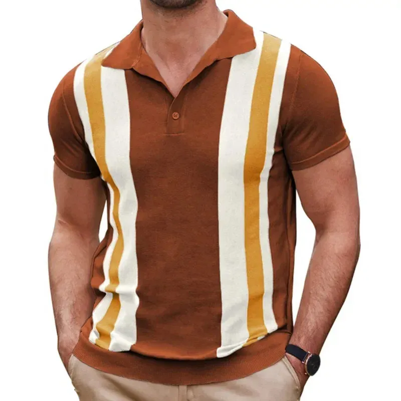 Men Classy stripped polo shirt and stripped button polo shirt