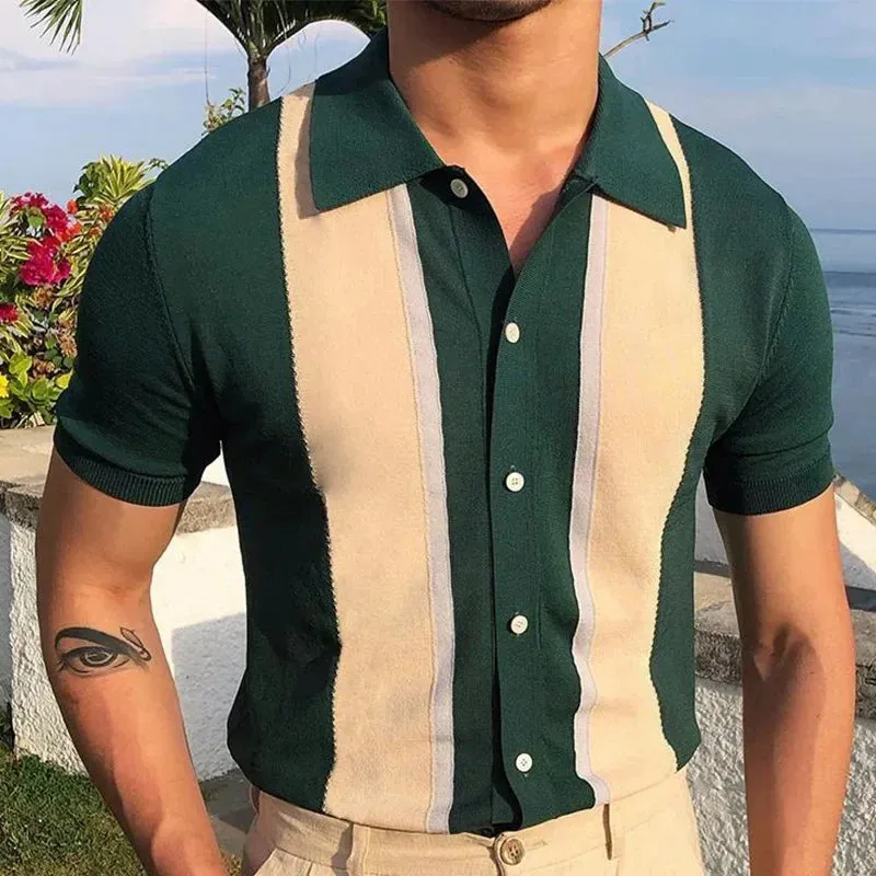 Men Classy stripped polo shirt and stripped button polo shirt