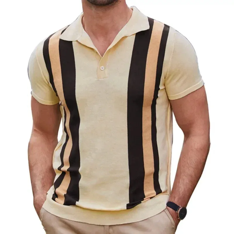 Men Classy stripped polo shirt and stripped button polo shirt