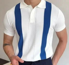 Men Classy stripped polo shirt and stripped button polo shirt