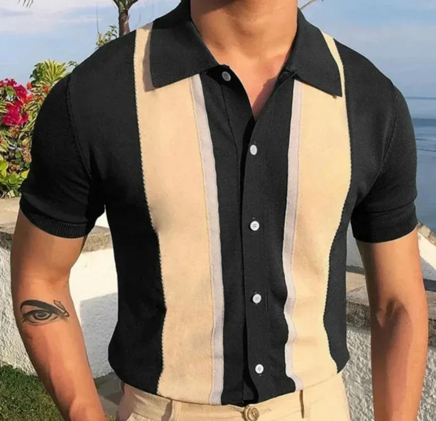Men Classy stripped polo shirt and stripped button polo shirt