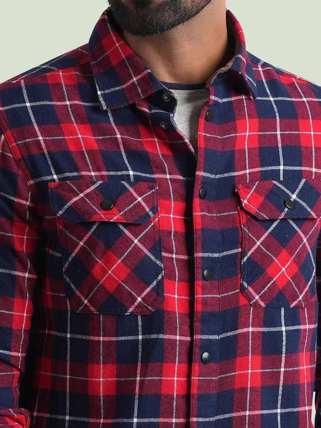 Men's Flannel Colorful Full Sleeve Shirt