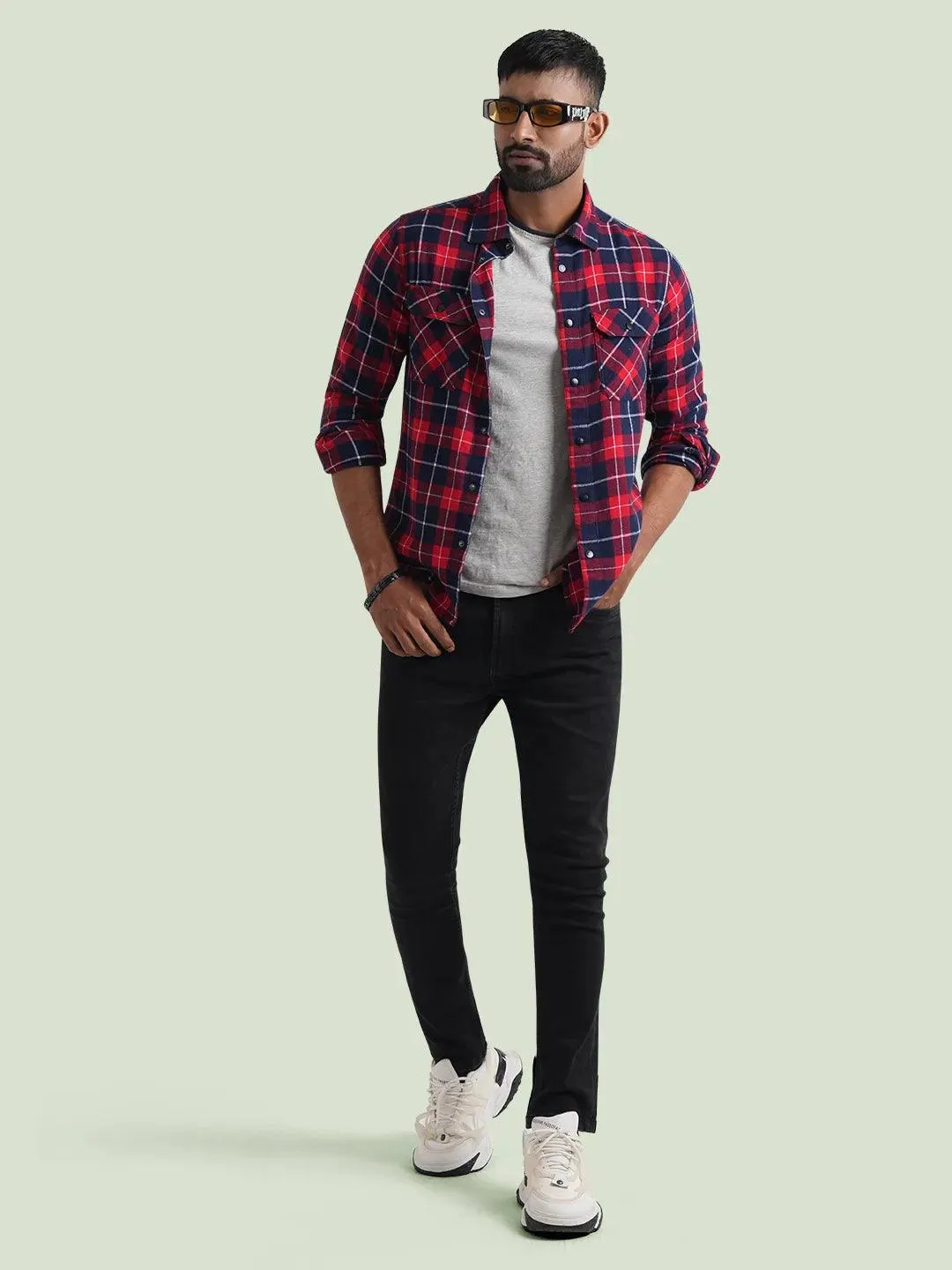 Men's Flannel Colorful Full Sleeve Shirt
