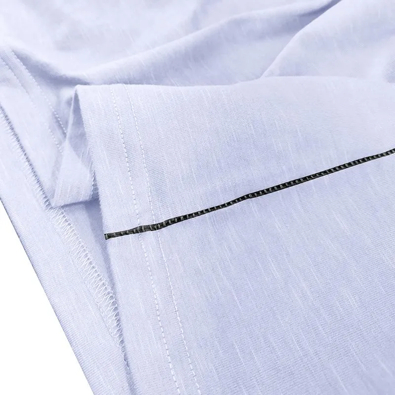 Men's Solid Color Long Sleeve Lapel Polo Shirt