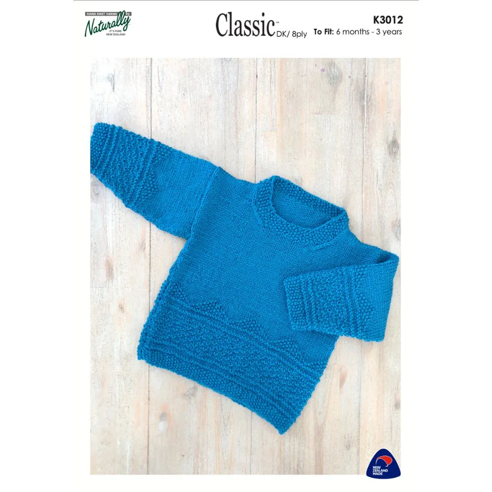 Mini Gansey Jumper Knitting Pattern (K3012)