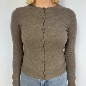 Mocha Brown Cashmere Cardigan Small