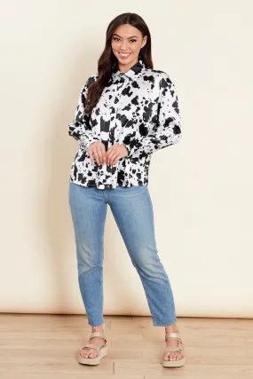Mono Long Sleeve Satin Shirt
