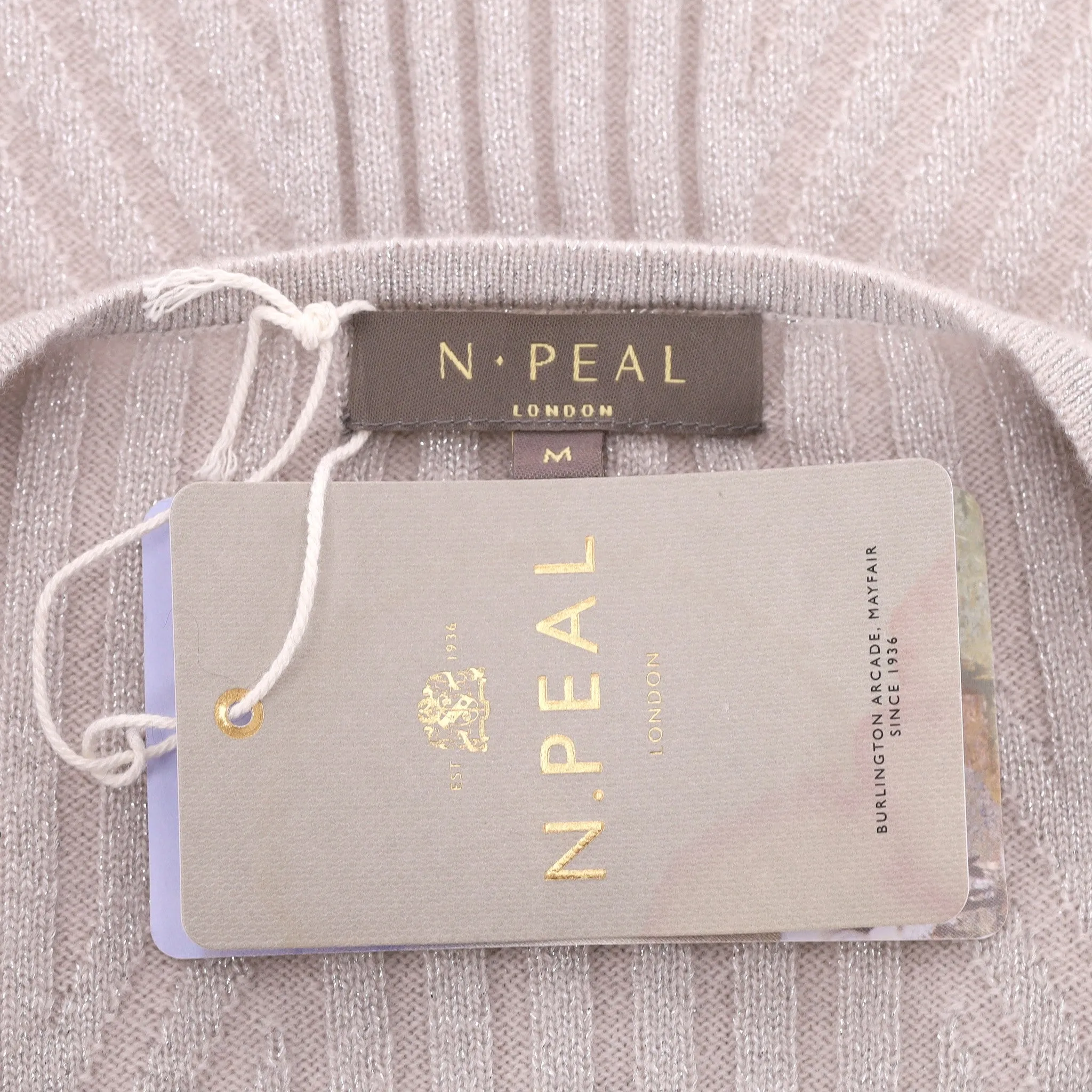 N. Peal Ribbed Cashmere Jumper. Size M