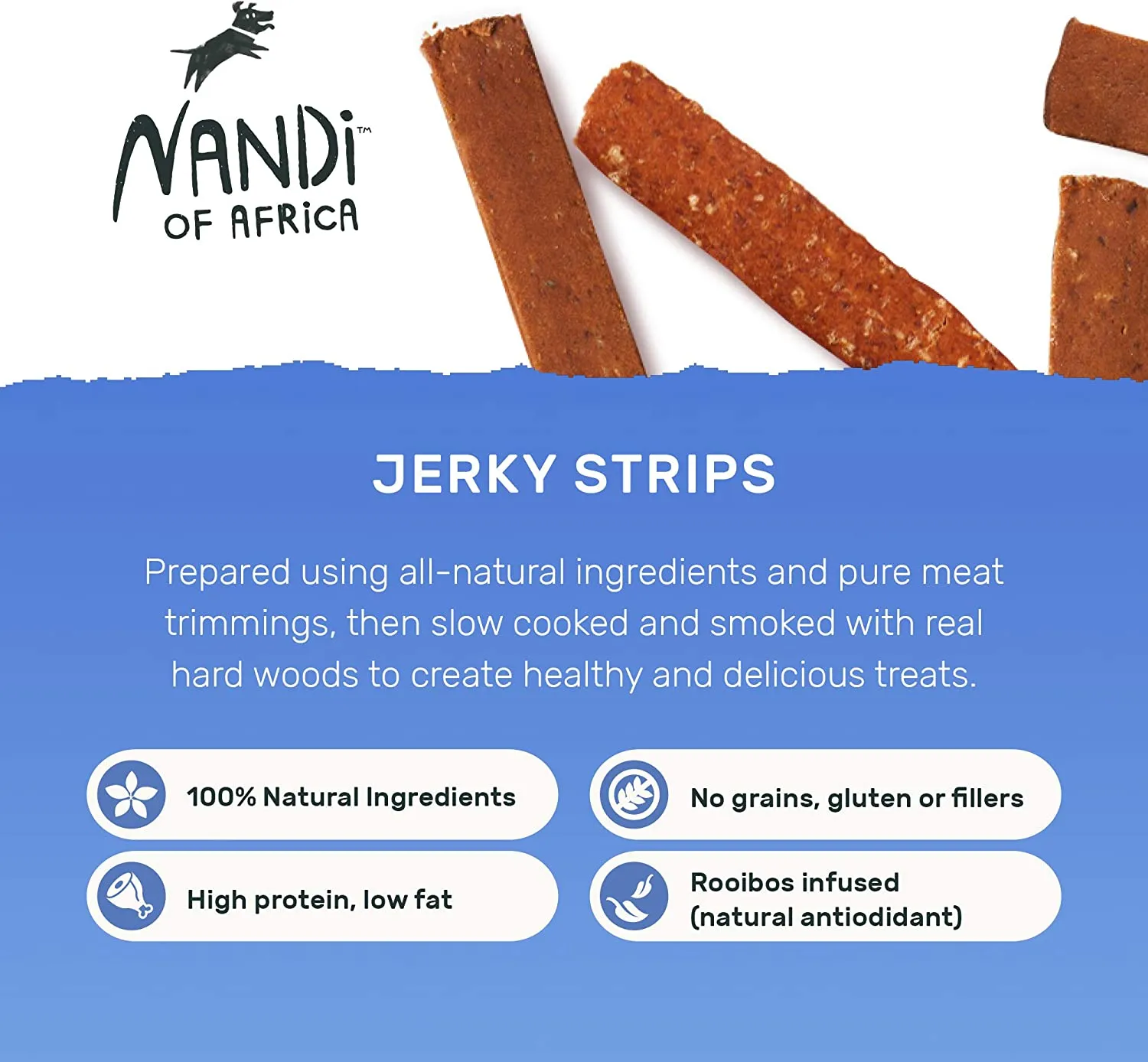 Nandi Cape Fish Jerky Strips Dog Jerky Treats - 5.3 oz