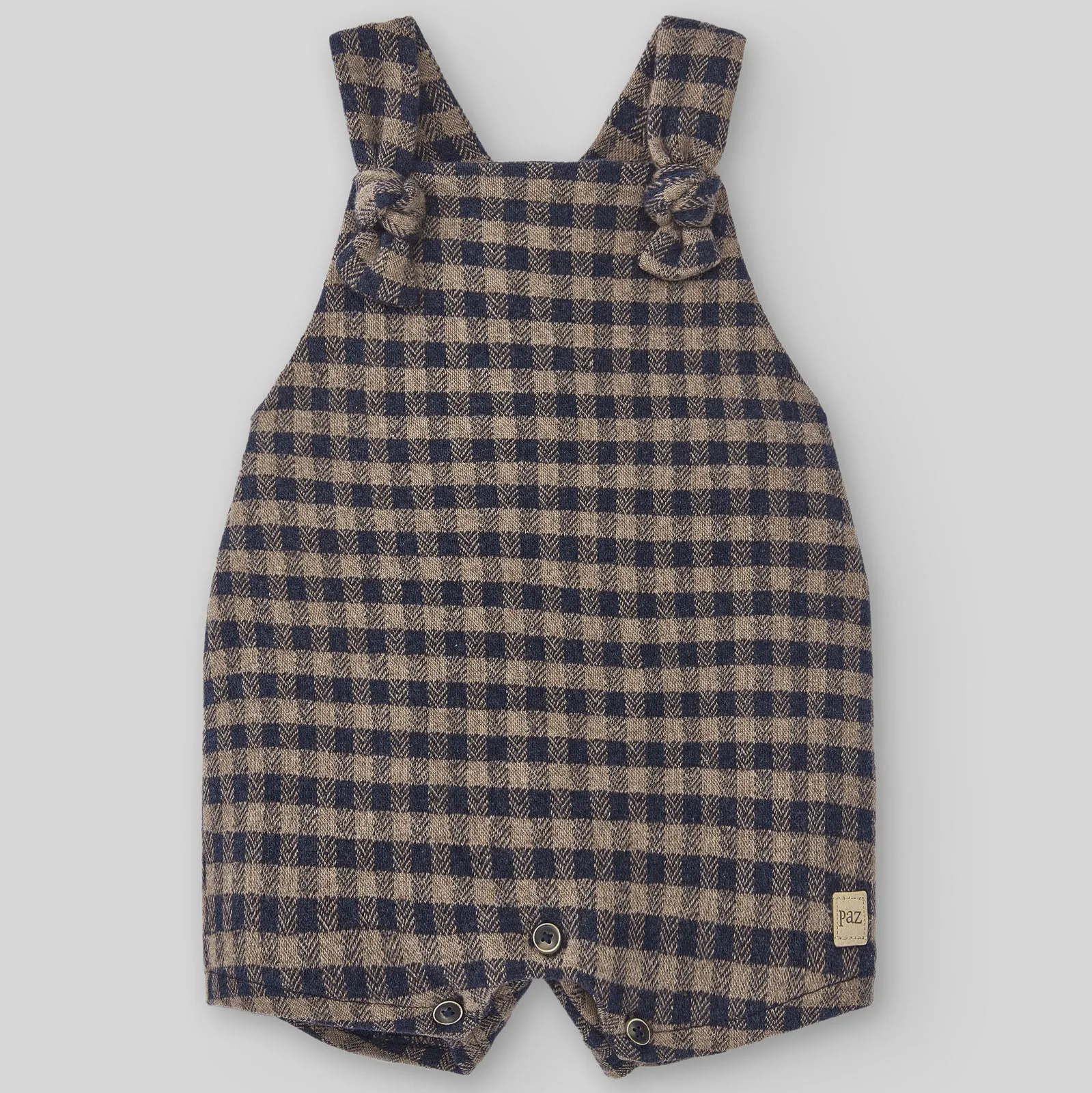 Navy Blue Check Overall Bubble