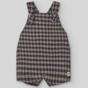 Navy Blue Check Overall Bubble