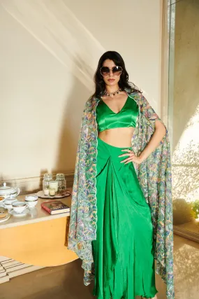 NET AND  SATIN -GREEN