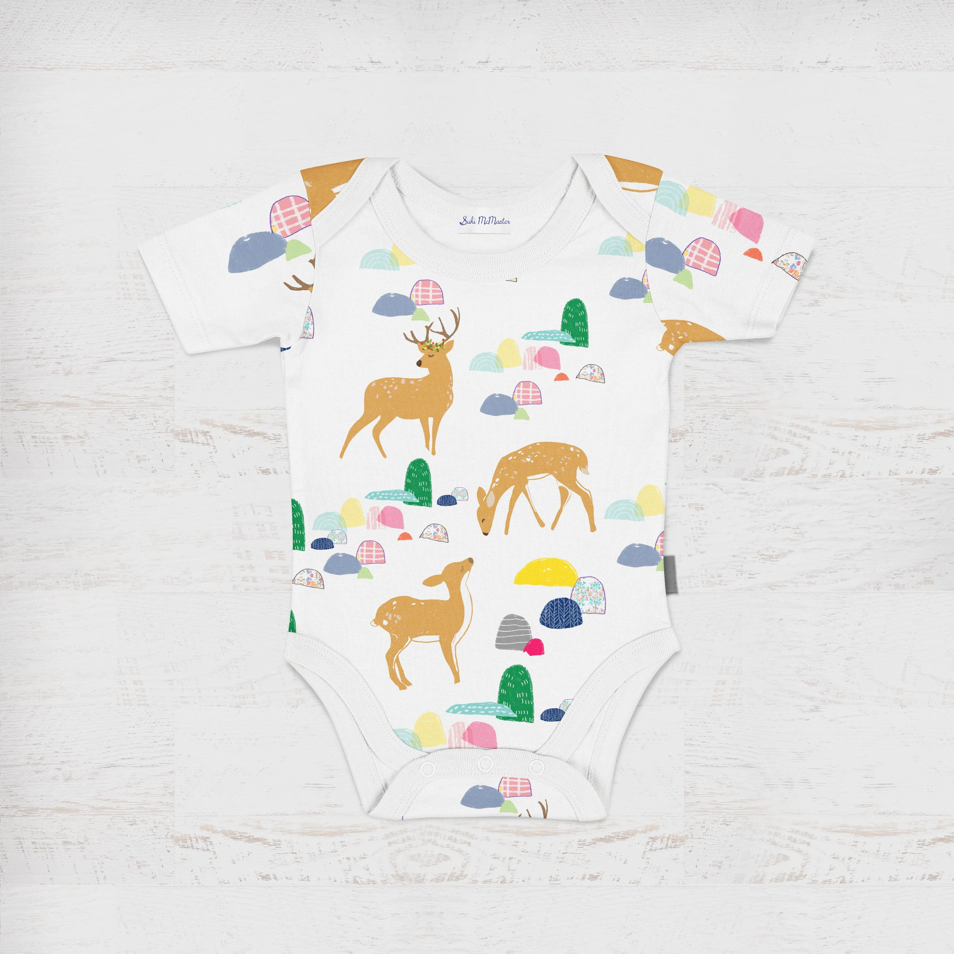 Organic Cotton Baby Onesie Romper - Deer by Suki McMaster