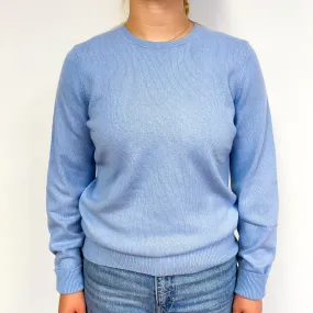 Pale Blue Crew Neck Jumper Small