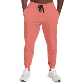 Pastel Pink Red Joggers | Unisex | with PLUS sizes | Bright Pastel Pink Red | C0M60Y45K0