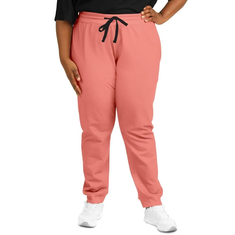 Pastel Pink Red Joggers | Unisex | with PLUS sizes | Bright Pastel Pink Red | C0M60Y45K0