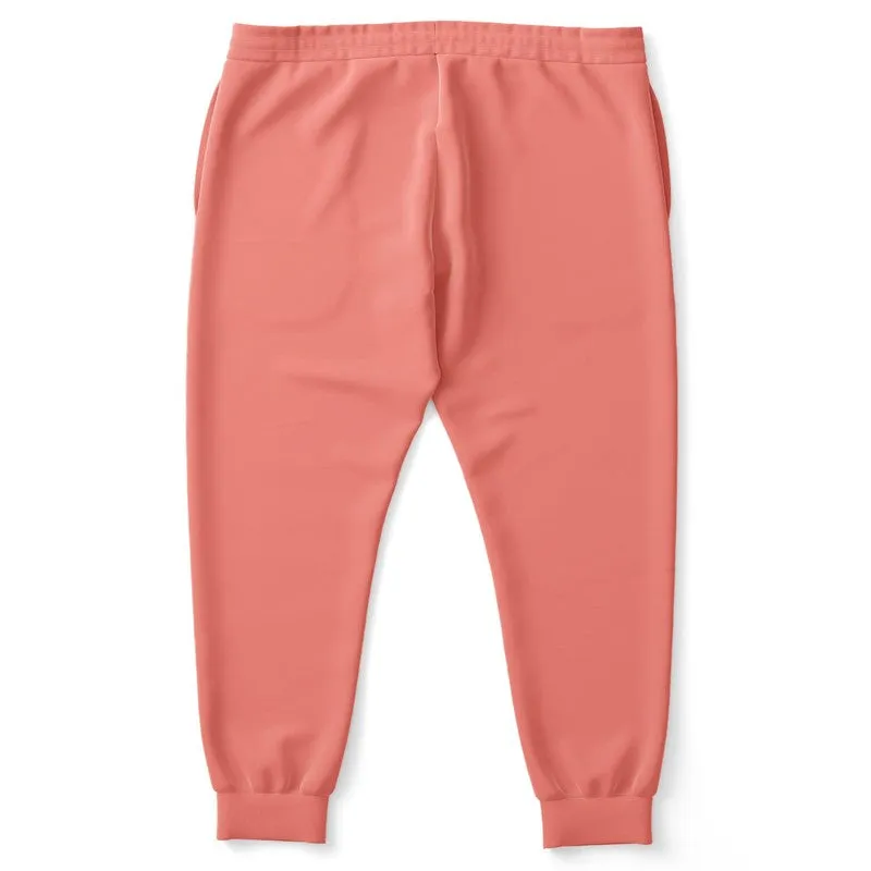 Pastel Pink Red Joggers | Unisex | with PLUS sizes | Bright Pastel Pink Red | C0M60Y45K0