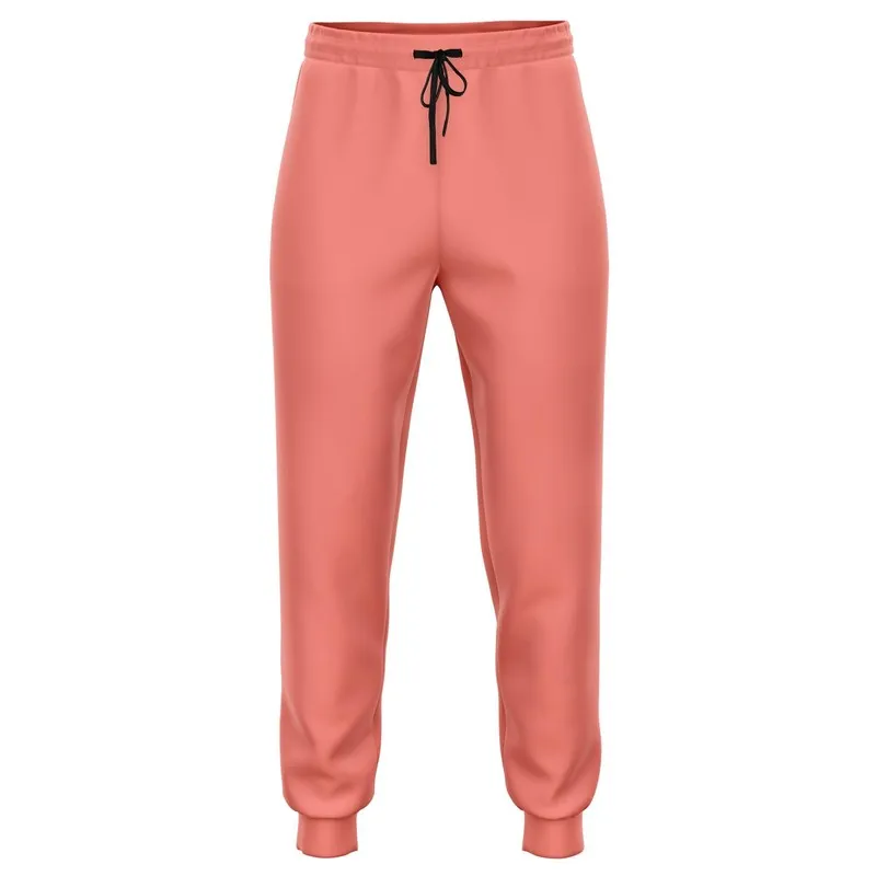 Pastel Pink Red Joggers | Unisex | with PLUS sizes | Bright Pastel Pink Red | C0M60Y45K0