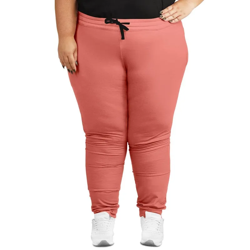 Pastel Pink Red Joggers | Unisex | with PLUS sizes | Bright Pastel Pink Red | C0M60Y45K0