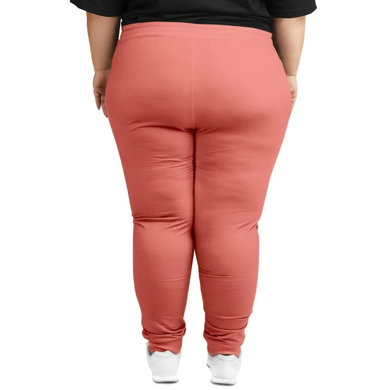 Pastel Pink Red Joggers | Unisex | with PLUS sizes | Bright Pastel Pink Red | C0M60Y45K0