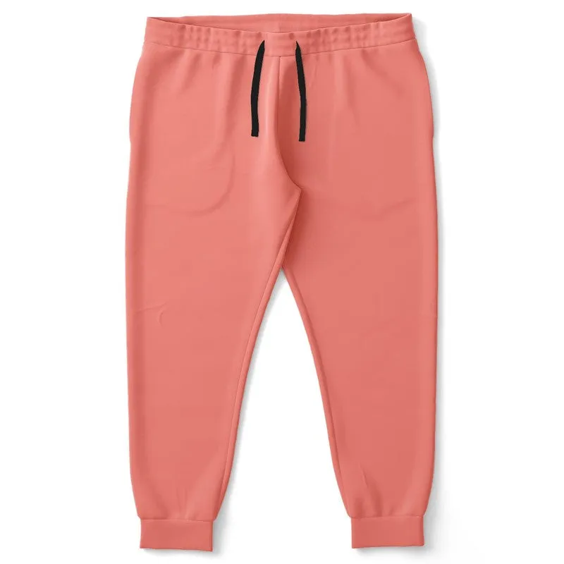 Pastel Pink Red Joggers | Unisex | with PLUS sizes | Bright Pastel Pink Red | C0M60Y45K0