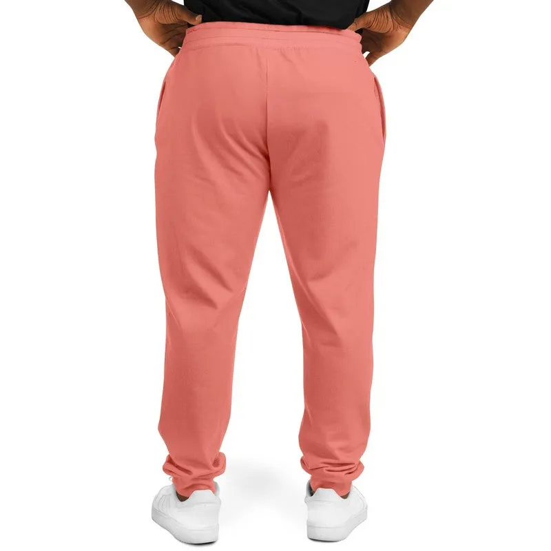 Pastel Pink Red Joggers | Unisex | with PLUS sizes | Bright Pastel Pink Red | C0M60Y45K0